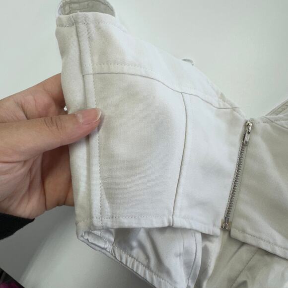 Bardot Top Womens 2 X Small White Bronte Corset Cropped - Picture 10 of 13